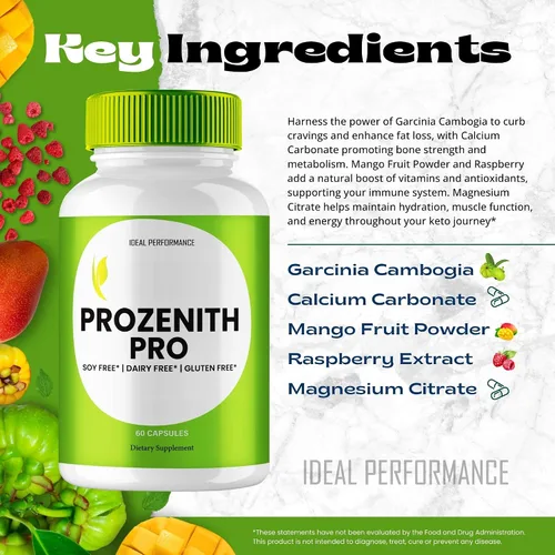 Vista 6 de Prozenith Cápsulas de sal rosa, suplemento oficial de Prozenith Pills Pro Support General Health Support, cápsula cetogénica natural para mantener