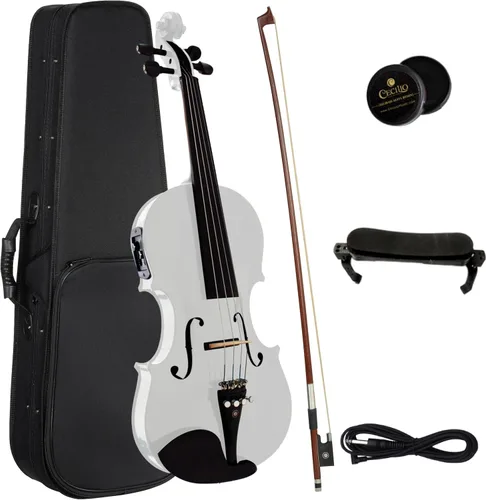 Vista 12 de Violín acústico/eléctrico de ébano Cecilio CVNAE, 4/4 (tamaño completo)