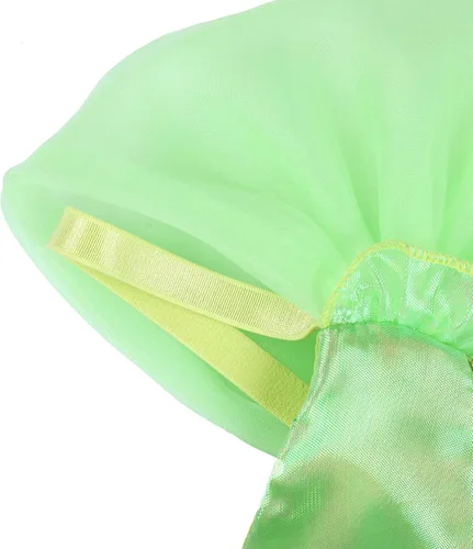 Vista 5 de TYHTYM Tinkerbell - Disfraz de hada verde para niñas pequeñas, disfraz de Halloween con alas de mariposa