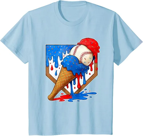 Vista 8 de Camiseta de béisbol desgastada para niños y jóvenes