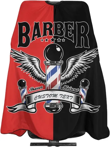 Vista 22 de Capa de barbero impermeable personalizada, Capa de peluquero personalizada, Añade tu texto, Capa de salón personalizada para hombres, Capa de corte