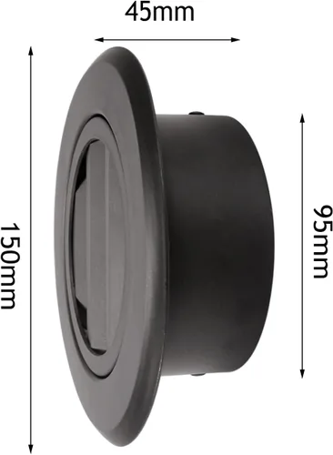 Vista 3 de Hon&Guan Soffit Vents - Ventilación de escape de aluminio Soffit de 4 pulgadas con malla de pantalla integrada para baño, cocina, dormitorio