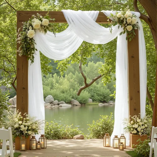 Vista 8 de 1 panel de cortina de telón de fondo transparente para arco de boda, cortina de arco para boda, recepción, decoración de fiesta de despedida