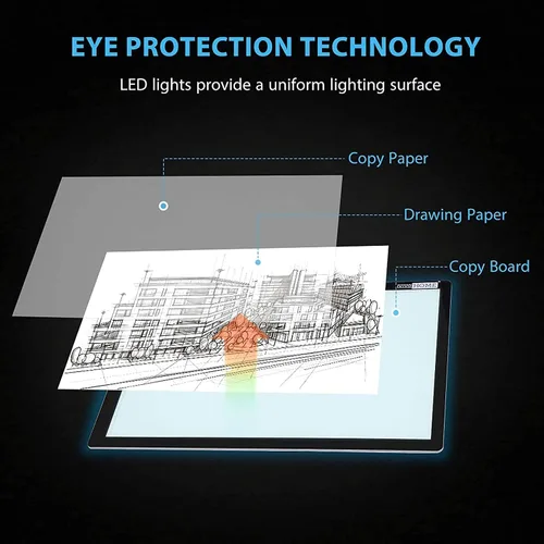 Vista 3 de lqiflvc Caja de luz de artista extra grande A0 Tracer LED Artcraft Tracing Pad usado 47in para producción de pintura de diamante a gran