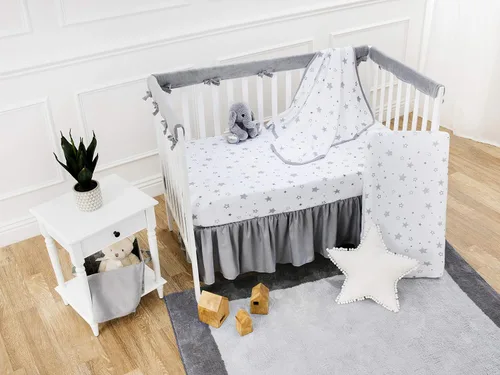 Vista 4 de TL Care Funda para cambiador de mesa de 100 % algodón estampada, compatible con moisés Mika Micky, Super Stars, para niños y niñas