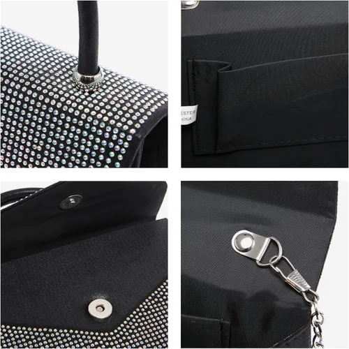 Vista 89 de Dasein Bolso de noche para mujer, embragues de fiesta, bolsos de boda, cóctel, baile de graduación, bolsos con purpurina esmerilada