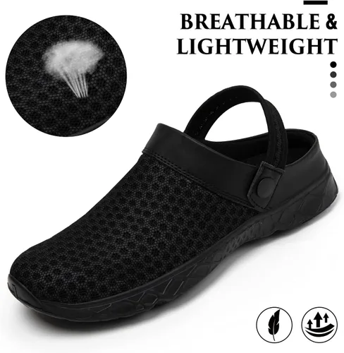 Vista 2 de SAGUARO - Zapatos de jardín de secado rápido para hombre y mujer, ligeros y transpirables. Zuecos de jardinería, sandalias de agua y malla