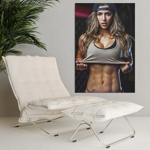 Vista 4 de LEES TOSS Póster de fitness, gimnasio, sexy, musculosa, niña, arte de pared, póster de sala de estar, dormitorio, pintura, pósteres decorativos