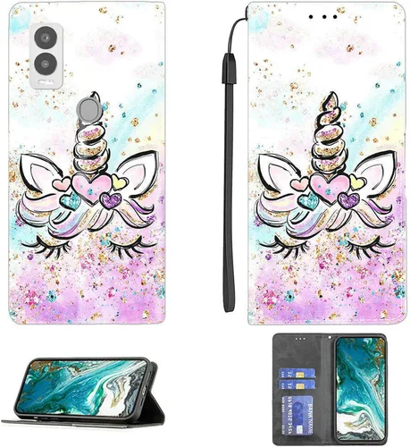 Vista 199 de Aroepurt Funda para UMIDIGI G1 Plus compatible con UMIDIGI G1 Plus Funda para teléfono Funda de piel sintética con función atril magnética CPT15