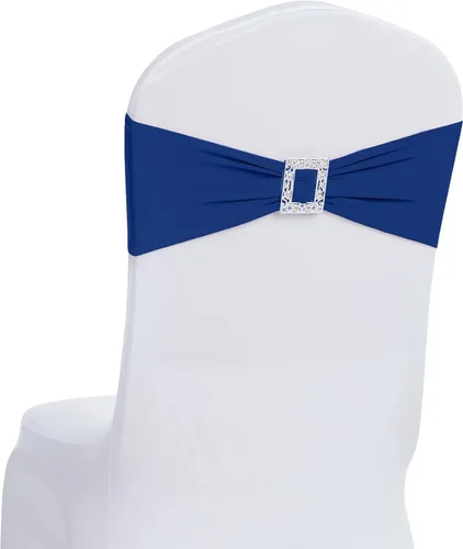 Vista 17 de Joccun 30 PCS Bandas de Spandex para Sillas con Lazos, Banda Elástica de Cubierta de Silla con Hebilla Deslizante, Lazos Elásticos Universales