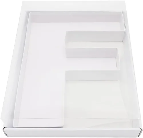 Vista 36 de WENPACK 2025 - Caja de regalo de cartón con forma de tapa transparente (negro, tapa graduada)