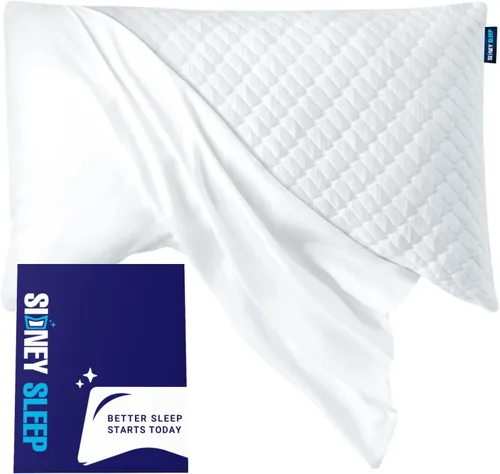 Vista 24 de Sidney Sleep Fundas de Almohada Curvas - Cierre de Cremallera de Longitud Completa - Microfibra Cepillada Suave Premium - Resistente a