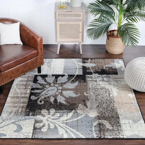 Vista 13 de SUPERIOR alfombra de área con diseño a lunares, multicolor