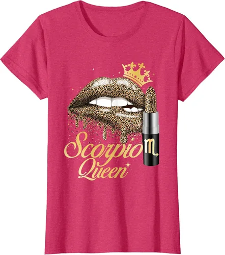 Vista 44 de Scorpio Queen - Zodiac Sign Horoscope Birthday T-Shirt Negro