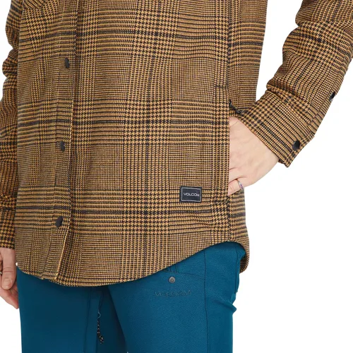 Vista 4 de Volcom Chaqueta de franela de snowboard y esquí de invierno con capucha para mujer
