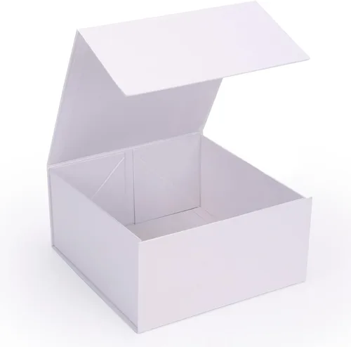 Vista 30 de Ditwis Caja de regalo de 12x9x4 pulgadas con tapa de cierre magnético, caja magnética negra y dorada para boda, propuesta de padrinos y damas