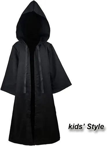 Vista 3 de OSBO GradSeason Bata con capucha para niños y adultos, túnica de caballero Jedi, capas de Star Wars, disfraz genial para Halloween y cosplay