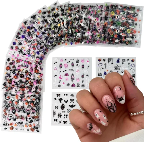 Vista 13 de Calcomanías de uñas con punta francesa para arte de uñas, tira de manicura francesa, 24 hojas 24 hojas de punta francesa