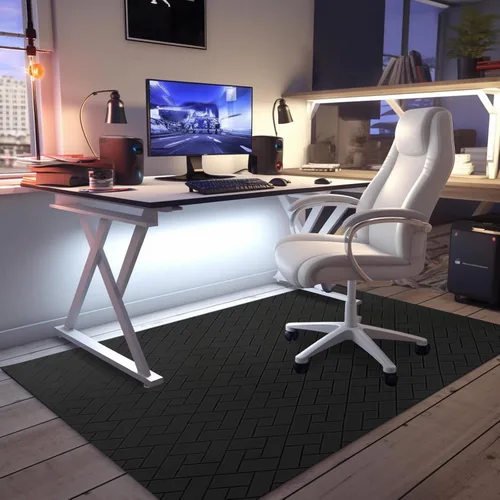 Vista 2 de Tapete para silla de oficina para suelo duro, tapete para silla de computadora de 48 x 36 pulgadas, protector de suelo de escritorio multiusos