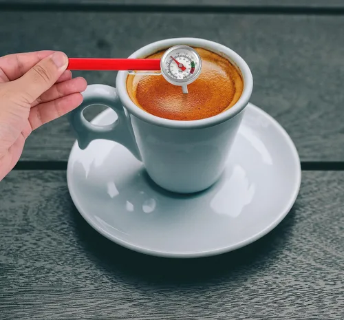 Vista 8 de Paquete de 2 Termómetros de Lectura Instantánea de Bolsillo para Espumar Leche con Esfera de 1 Pulgada y Sonda de 5 Pulgadas con Clip, Mejor