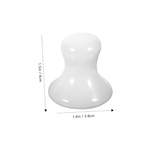 Vista 2 de Uonlytech Gua Sha Tools Health Jade Stones Hongos raspado herramienta de masaje para spa en casa, 2 piezas, color blanco