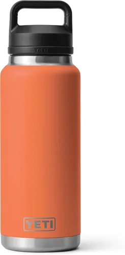 Vista 35 de YETI Rambler - Botella de 36 onzas, aislada al vacío, a prueba de fugas, de acero inoxidable con tapón para sorbos Aislamiento al vacío Azul marino