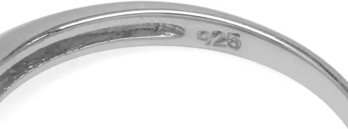 Vista 4 de Silvershake Anillo de plata de ley 925 chapado en oro blanco de piedra redonda de 0.354in con filigrana para mujer
