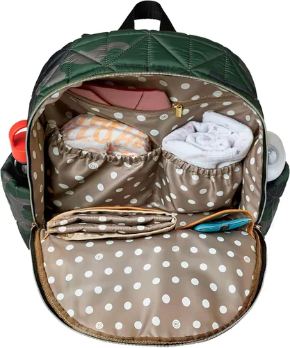 Vista 2 de TWELVElittle Mochila Companion DiaperBag 2.0 - Incluye cambiador. Bolsillos aislados. Mochila de moda para pañales, Camo Print, talla única