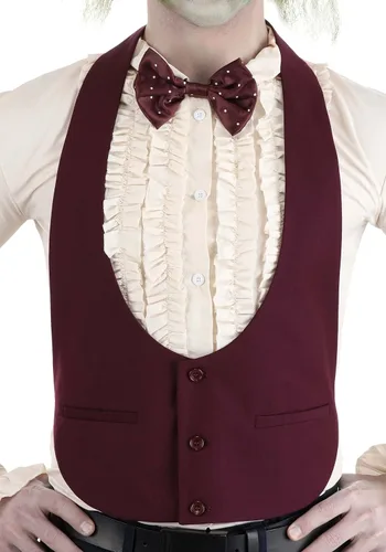 Vista 5 de Fun Costumes Beetlejuice - Chaleco de traje de boda para hombre