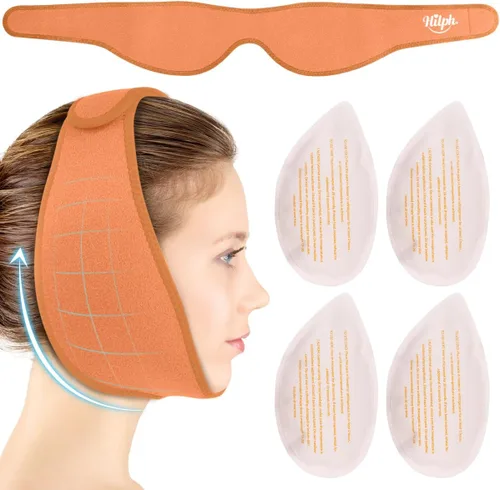 Vista 10 de Hilph Paquete de hielo facial Wisdom Teech, envoltura para la cabeza para cirugía oral facial, alivio del dolor para ATM, envoltura de hielo