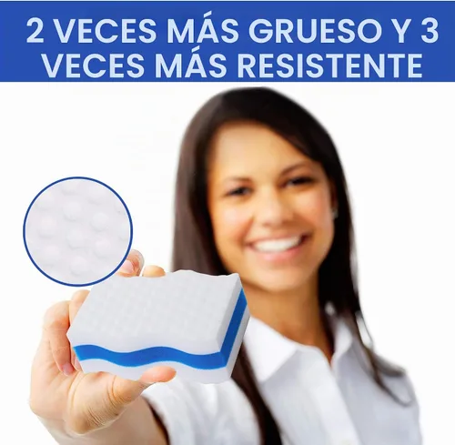 Vista 5 de SCRUBIT - Paquete de 25 esponjas de borrar extra duraderas – Limpiador de cocina, baño, piso y pared – Esponjas mágicas de limpieza de melamina