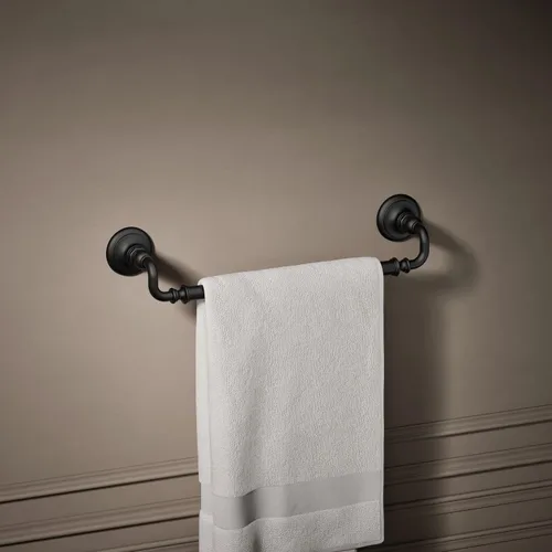 Vista 2 de Kohler 72567-BL Artifacts® Toallero de 18 pulgadas, negro mate