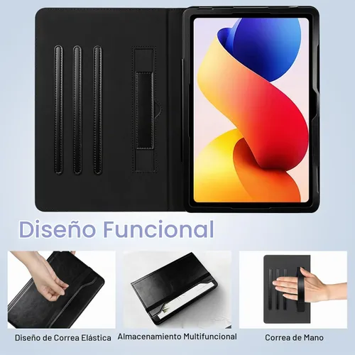 Vista 6 de E NET-CASE Funda para Xiaomi Redmi Pad 2 Pro/Pad Pro (2025/2024) de 12.1 pulgadas con soporte para bolígrafo S, a prueba de golpes, carcasa trasera