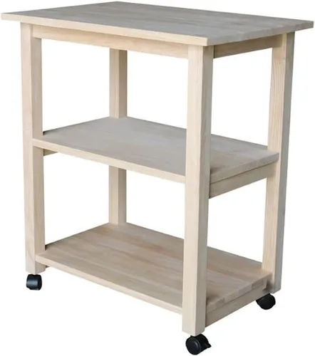 Vista 9 de International Concepts - Carrito mediano para microondas, color roble MEDIUM OAK