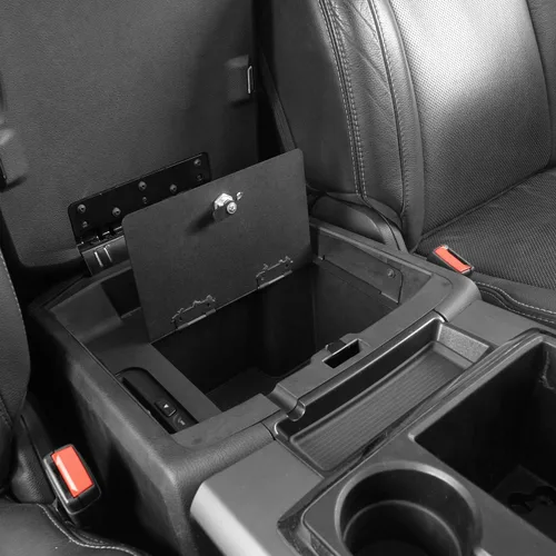 Vista 5 de Hooke Road RAM 1500 Caja Fuerte de Consola de Seguridad con Cerradura Caja de Bóveda Consola Central Almacenamiento Interior para Camioneta Dodge