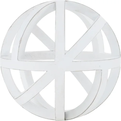 Vista 5 de Elements Orbe decorativo de la armadura abierta del MDF blanco de 7,68 pulgadas