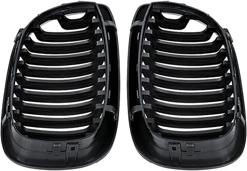 Vista 4 de Compatible con 2 puertas LCI Facelift serie Coupe Cabriolet 2003, 2004, 2005, 2006, E46, 2 puertas, 2 unidades, parrilla frontal brillante negra