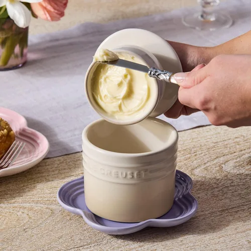 Vista 4 de Vasija de cerámica Le Creuset para mantequilla, NOtamaño, Blanco
