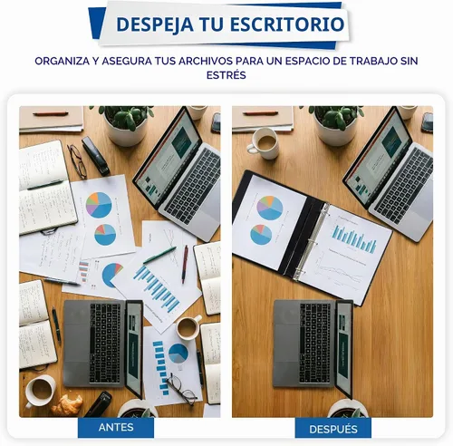 Vista 4 de Samsill Carpeta de 3 anillos de 1 pulgada, fabricada en Estados Unidos, anillo redondo económico, cubierta transparente, capacidad de 200 hojas