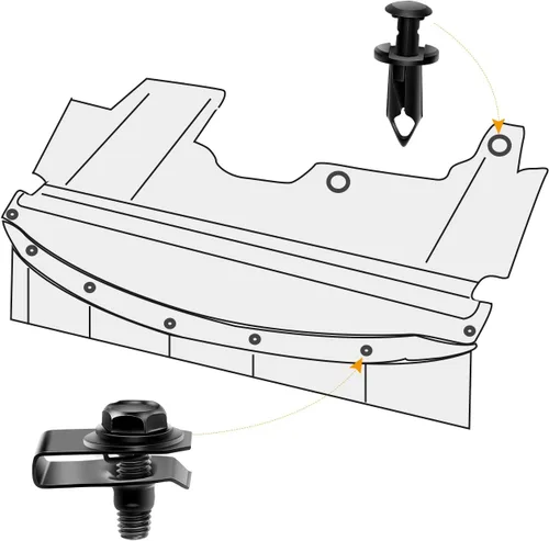 Vista 6 de GOOACC 70 piezas de protección contra salpicaduras para el motor, tornillos de protección del cuerpo del parachoques del guardabarros, retenedores