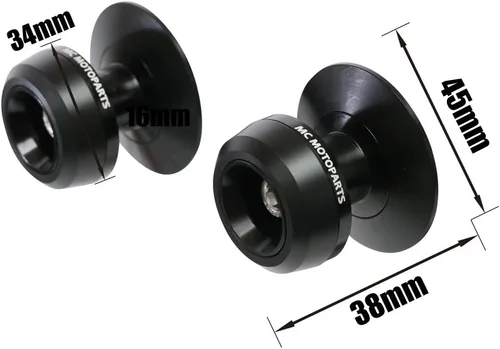 Vista 3 de MC MOTOPARTS Twall - Carretes de basculante CNC de 0.315 in compatibles con GSX-R 1000 750 600 GSX R1000 15 16 17 K8 K9 2019 2020 (negro)