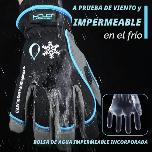 Vista 2 de HANDLANDY Guantes de trabajo de invierno, 3M Thinsulate impermeable con aislamiento para hombres y mujeres