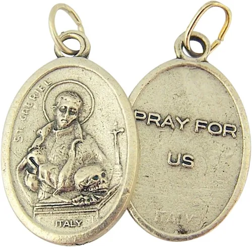 Vista 21 de Catholic Patron Saint Medals Base en tono plateado, 1 pulgada, juego de 2
