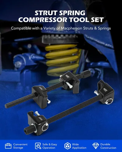 Vista 2 de Orion Motor Tech Macpherson - Juego de 2 herramientas de compresor de resorte de puntal con rango de 10.5 pulgadas, herramientas de compresor