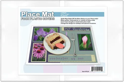 Vista 9 de ScrapSMART PLC4 - Fundas para manteles individuales, paquete de 4, 13 ¼ x 20 pulgadas, plástico transparente duradero