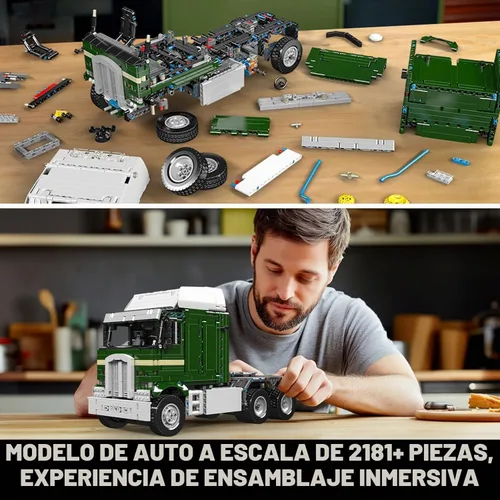 Vista 5 de Mould King Kit de bloques de camión de tractor, modelo MOC de bloques de construcción para construir, regalo para entusiastas de las colecciones