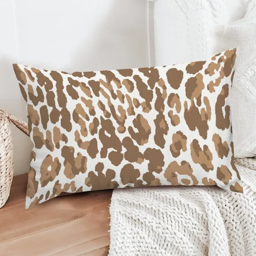 Vista 5 de ArogGeld Funda de almohada para sofá, guepardo y leopardo, estampado de leopardo, funda de cojín decorativa de granja para sala de estar