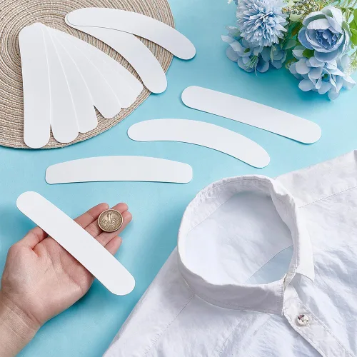 Vista 3 de White Tab Collar Replacement for Clergy Shirt Collar Card Accessory Plastic Tab Collar Inserts for Priest Shirt