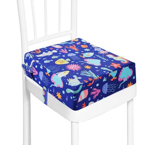 Vista 15 de Asiento elevador para niños pequeños para silla de cocina, mesa de comedor, lavable, grueso, resistente, silla elevadora portátil para niños