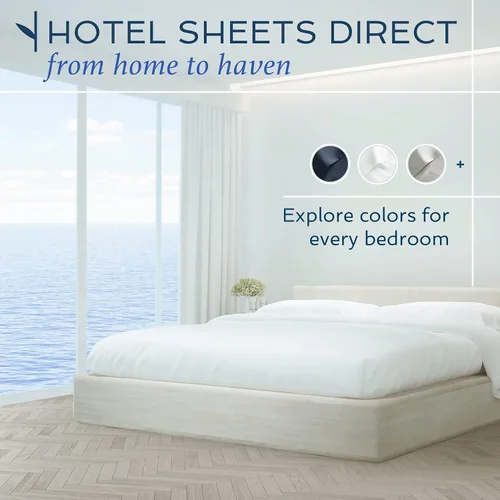 Vista 4 de Hotel Sheets Direct Juego de Funda de Edredón de 2 Piezas Twin, Funda de Edredón y Consolador 100% Viscosa Derivada de Bambú con 1 Funda